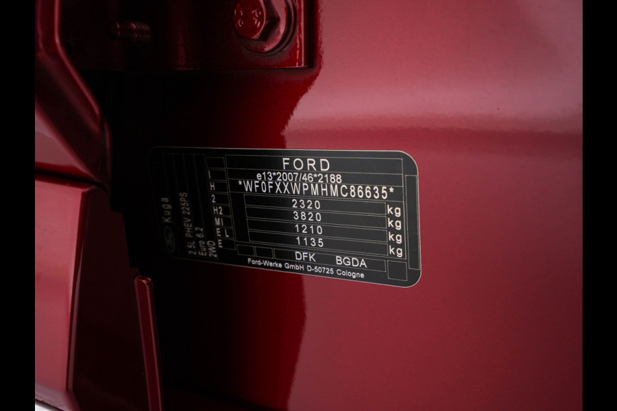 Ford Kuga 2.5 PHEV Vignale (Plug-In) (INCL-BTW) Aut. *LEATHER | DIGI-COCKPIT | FULL-LED | KEYLESS | DAB | CARPLAY | NAVI-FULLMAP | MEMORY-PACK | HEATED-COMFORTSEATS | PRIVACY-GLASS | TOWBAR | 18''ALU*