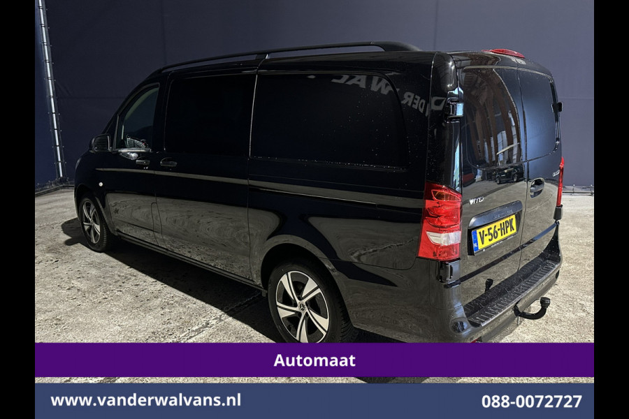 Mercedes-Benz Vito 116 CDI 164pk 9G-Tronic Automaat L2H1 Dubbele Cabine Fabrieksgarantie Euro6 Airco | 2x zijdeur | 5-Zits | 360 graden Camera | Na LED, LM velgen, 2500kg Trekhaak, Adaptieve Cruisecontrol, Parkeersensoren, Isofix, MBUX