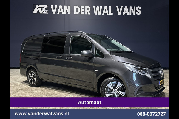 Mercedes-Benz Vito 116 CDI 164pk 9G-Tronic Automaat L2H1 Dubbele Cabine Fabrieksgarantie Euro6 Airco | 2x zijdeur | 5-Zits | 360 graden Camera | Na LED, LM velgen, 2500kg Trekhaak, Adaptieve Cruisecontrol, Parkeersensoren, Isofix, MBUX