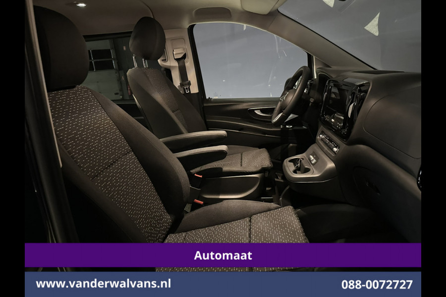 Mercedes-Benz Vito 116 CDI 164pk 9G-Tronic Automaat L2H1 Dubbele Cabine Fabrieksgarantie Euro6 Airco | 2x zijdeur | 5-Zits | 360 graden Camera | Na LED, LM velgen, 2500kg Trekhaak, Adaptieve Cruisecontrol, Parkeersensoren, Isofix, MBUX