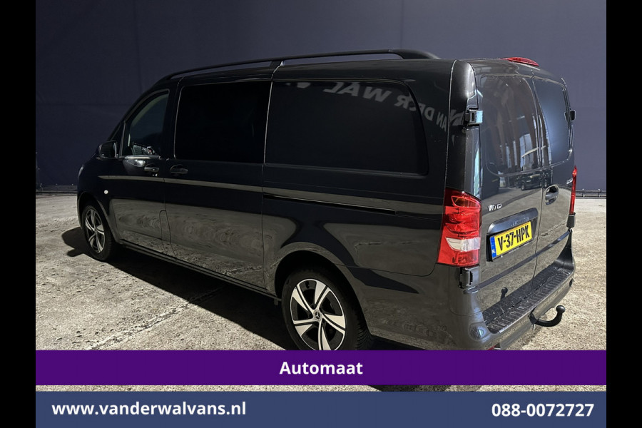 Mercedes-Benz Vito 116 CDI 164pk 9G-Tronic Automaat L2H1 Dubbele Cabine Fabrieksgarantie Euro6 Airco | 2x zijdeur | 5-Zits | 360 graden Camera | Na LED, LM velgen, 2500kg Trekhaak, Adaptieve Cruisecontrol, Parkeersensoren, Isofix, MBUX