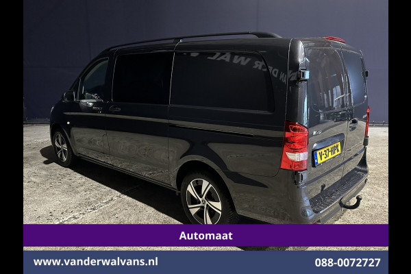 Mercedes-Benz Vito 116 CDI 164pk 9G-Tronic Automaat L2H1 Dubbele Cabine Fabrieksgarantie Euro6 Airco | 2x zijdeur | 5-Zits | 360 graden Camera | Na LED, LM velgen, 2500kg Trekhaak, Adaptieve Cruisecontrol, Parkeersensoren, Isofix, MBUX