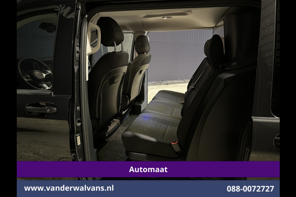 Mercedes-Benz Vito 116 CDI 164pk 9G-Tronic Automaat L2H1 Dubbele Cabine Fabrieksgarantie Euro6 Airco | 2x zijdeur | 5-Zits | 360 graden Camera | Na LED, LM velgen, 2500kg Trekhaak, Adaptieve Cruisecontrol, Parkeersensoren, Isofix, MBUX