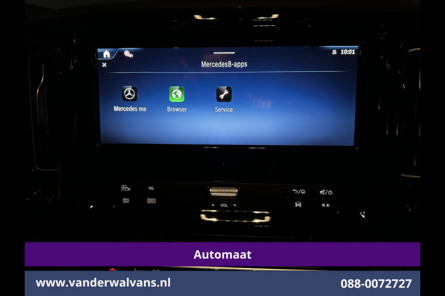 Mercedes-Benz Vito 116 CDI 164pk 9G-Tronic Automaat L2H1 Dubbele Cabine Fabrieksgarantie Euro6 Airco | 2x zijdeur | 5-Zits | 360 graden Camera | Na LED, LM velgen, 2500kg Trekhaak, Adaptieve Cruisecontrol, Parkeersensoren, Isofix, MBUX