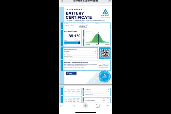 Tesla Model 3 Standard RWD Plus 60 kWh SOH 89%