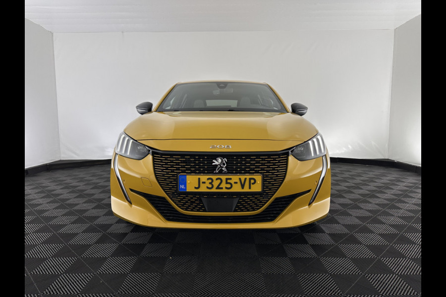 Peugeot e-208 EV GT 350 50 kWh [ 3-Fase ] {SOH-88%} (INCL.BTW) *FULL-LED | DIGI-COCKPIT | BLINDSPOT | CAMERA | LEATHER-ALCANTARA | AMBIENT-LIGHT | NAVI-FULLMAP | LANE-ASSIST | KEYLESS | DAB | CCS-FASTLOADER | HEATED-SPORTSEATS | 17''ALU