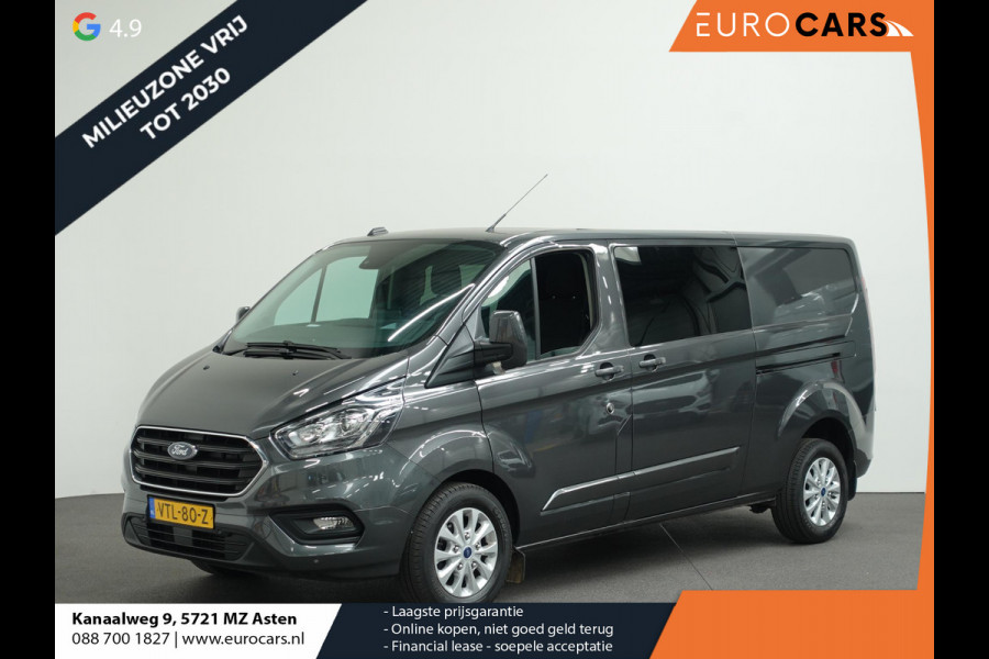 Ford Transit Custom 300 2.0 TDCI L2H1 Limited Dubbele Cabine Automaat Navigatie Airco 2 Schuifdeuren Trekhaak PDC  Carplay  DAB