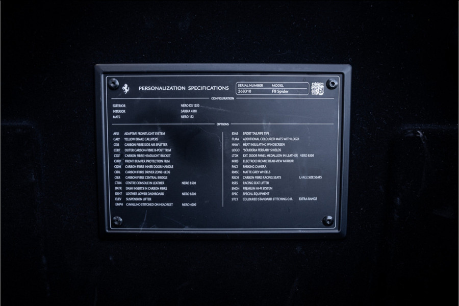 Ferrari F8 Spider 3.9 V8 HELE - Origineel NL | Akrapovic 50 Years | Nero | Carbon Racing Seats | Lift | Camera