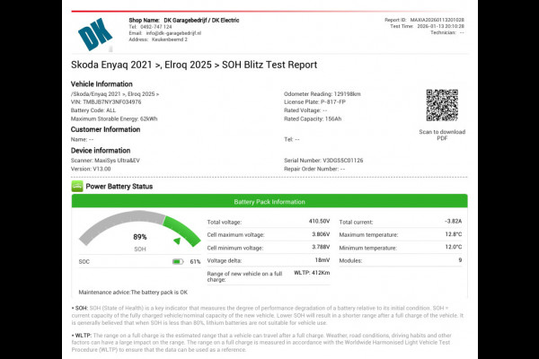 Škoda ENYAQ iV 60 Sportline|SOH 89%|AFN.TREKHAAK|KUIPSTOEL|CARPLAY/ANDROID|CAMERA|ACC|STOEL+STUURVERW.|IN.BTW|NL-AUTO|1e EIG.|NAP|