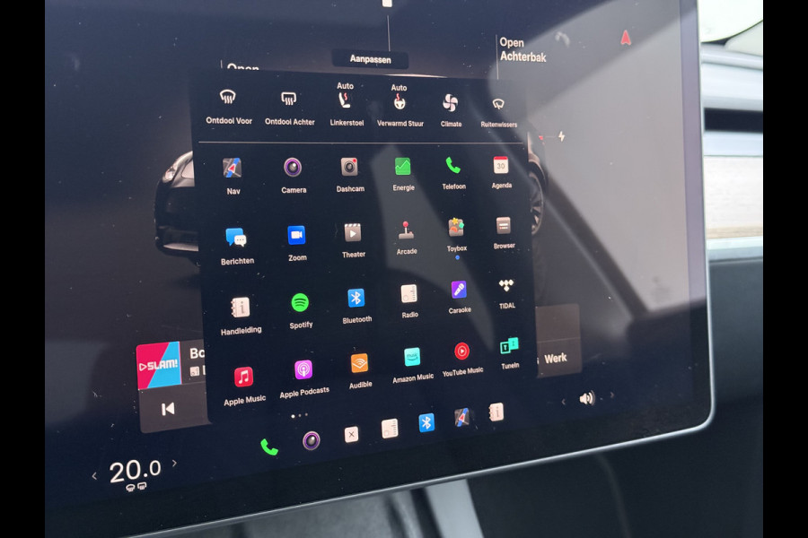 Tesla Model Y Performance 535pk AWD 75kWh SOH 95% Warmtepomp Panoramadak Navi Ecc Leder Lmv 21" Keyless Led Elek.Achterklep Memory Stoel+Stuurverwarming AMD-Ryzen­™-Processor 1e Eigenaar Origineel Nederlandse Auto Fabrieksgarantie tot 14-12-2027 Batterij en Motorgarantie tot 14-12-2031/192.000km