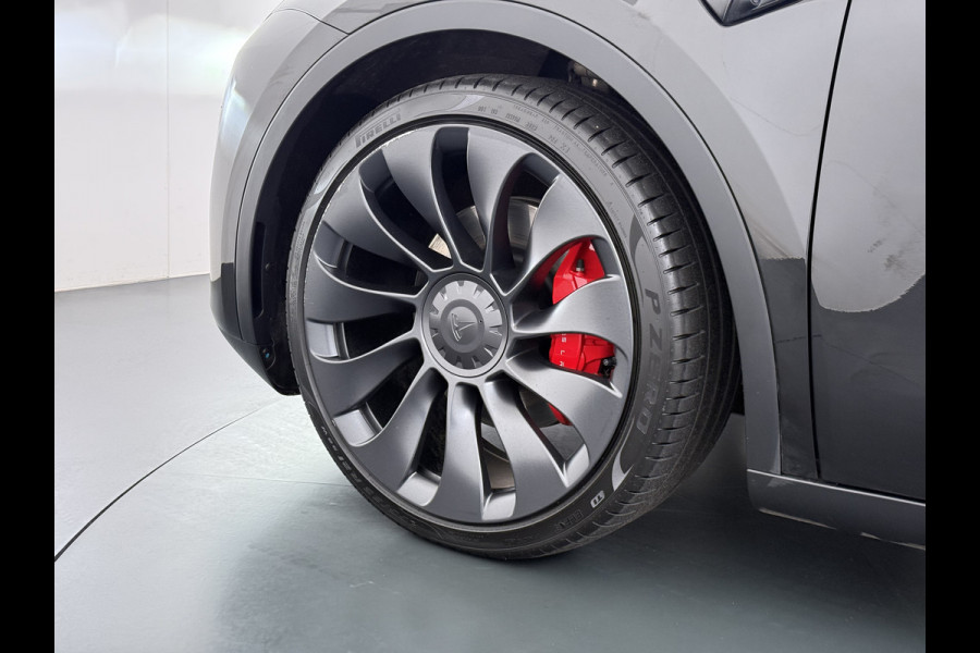Tesla Model Y Performance 535pk AWD 75kWh SOH 95% Warmtepomp Panoramadak Navi Ecc Leder Lmv 21" Keyless Led Elek.Achterklep Memory Stoel+Stuurverwarming AMD-Ryzen­™-Processor 1e Eigenaar Origineel Nederlandse Auto Fabrieksgarantie tot 14-12-2027 Batterij en Motorgarantie tot 14-12-2031/192.000km