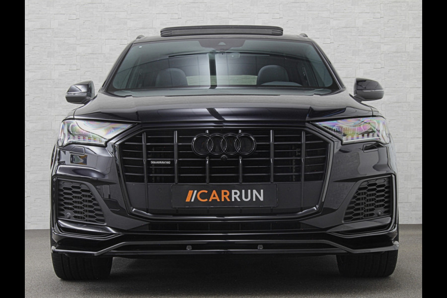 Audi Q7 55 TFSI e S-Line | Panorama | Leder | Luchtvering | LED-Matrix | Keyless-Go | 22 inch | Memory | Stoelverwarming V+A | Camera | Virtual-Cockpit | 3-Zone Clima | Draadloos Laden | Standkachel | Getint Glas |