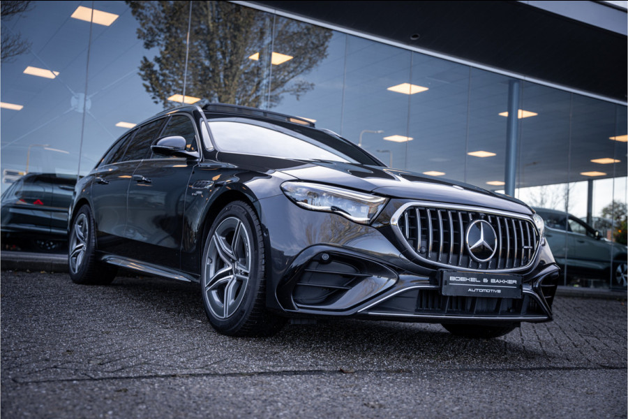 Mercedes-Benz E-Klasse Estate AMG 53 4MATIC+ Hyperscreen ** Massage ** Burmester ** Panodak ** Trekhaak ** Verwarmd stuurwiel ** Standkachel ** Verlichte grille ** Dashcam