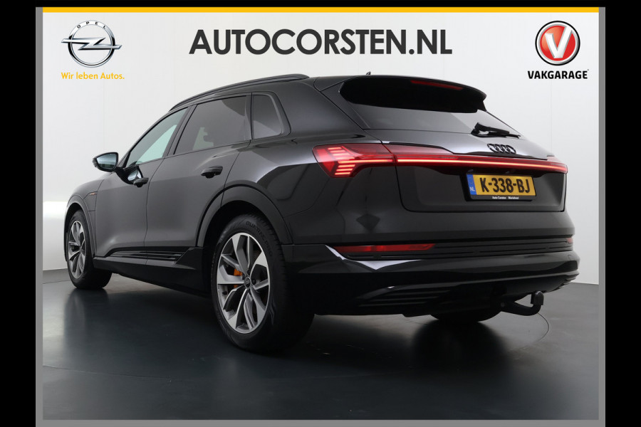 Audi e-tron 55 Quattro 95kWh 408PK Elektr.Leer+Verwarmd Pano-Dak Trekhaak Luchtvering Adap.Cruise Navi Ecc Stoelverwarming Business edition  SOH 93% LED Lmv Elek.Achterklep Privacy Glas Keyless Zwarte Hemel 1e Eigenaar 1.800KG Trekgewicht Zeer compleet! Volledig Dealer Onderhouden, net Beurt gehad bij Audi!