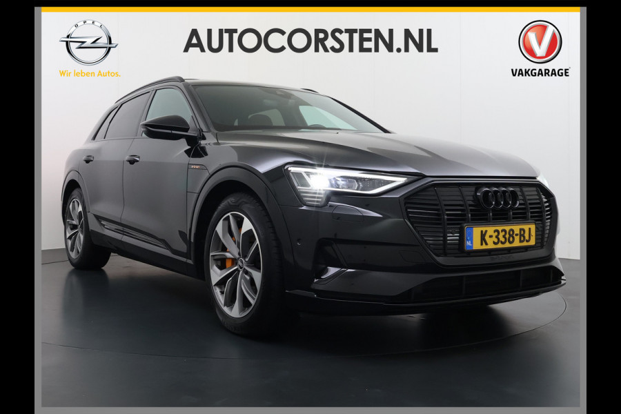Audi e-tron 55 Quattro 95kWh 408PK Elektr.Leer+Verwarmd Pano-Dak Trekhaak Luchtvering Adap.Cruise Navi Ecc Stoelverwarming Business edition  SOH 93% LED Lmv Elek.Achterklep Privacy Glas Keyless Zwarte Hemel 1e Eigenaar 1.800KG Trekgewicht Zeer compleet! Volledig Dealer Onderhouden, net Beurt gehad bij Audi!