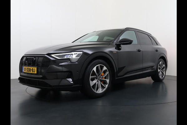 Audi e-tron 55 Quattro 95kWh 408PK Elektr.Leer+Verwarmd Pano-Dak Trekhaak Luchtvering Adap.Cruise Navi Ecc Stoelverwarming Business edition  SOH 93% LED Lmv Elek.Achterklep Privacy Glas Keyless Zwarte Hemel 1e Eigenaar 1.800KG Trekgewicht Zeer compleet! Volledig Dealer Onderhouden, net Beurt gehad bij Audi!