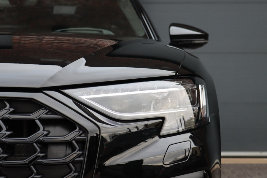 Audi A8 60 TFSI e Quattro S-Line | Luchtvering | ACC | Bang&Olufsen | Massage | Stoelventilatie | HUD | Zonnerollo's | Soft-Close | Hulppakket Tour + Plus | Voorklimatisering | Matrix-LED | Contourstoelen voor |