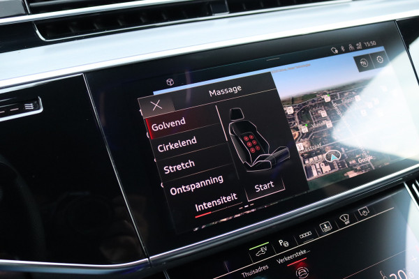 Audi A8 60 TFSI e Quattro S-Line | Luchtvering | ACC | Bang&Olufsen | Massage | Stoelventilatie | HUD | Zonnerollo's | Soft-Close | Hulppakket Tour + Plus | Voorklimatisering | Matrix-LED | Contourstoelen voor |