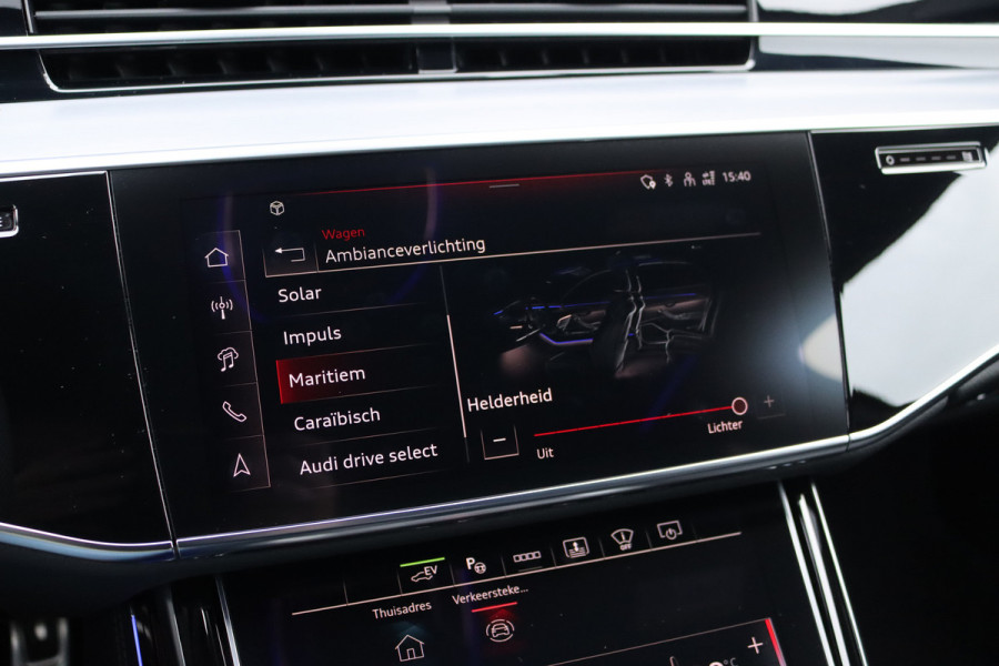 Audi A8 60 TFSI e Quattro S-Line | Luchtvering | ACC | Bang&Olufsen | Massage | Stoelventilatie | HUD | Zonnerollo's | Soft-Close | Hulppakket Tour + Plus | Voorklimatisering | Matrix-LED | Contourstoelen voor |
