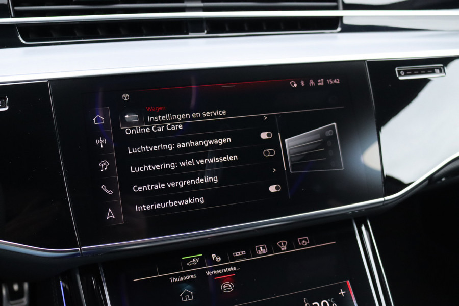 Audi A8 60 TFSI e Quattro S-Line | Luchtvering | ACC | Bang&Olufsen | Massage | Stoelventilatie | HUD | Zonnerollo's | Soft-Close | Hulppakket Tour + Plus | Voorklimatisering | Matrix-LED | Contourstoelen voor |