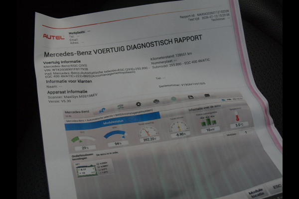 Mercedes-Benz EQC 400 4MATIC Business Solution Luxury 80 kWh | SOH 94% | Head-Up Display | Burmester Audio | 360 Camera | Schuifdak | Trekhaak |