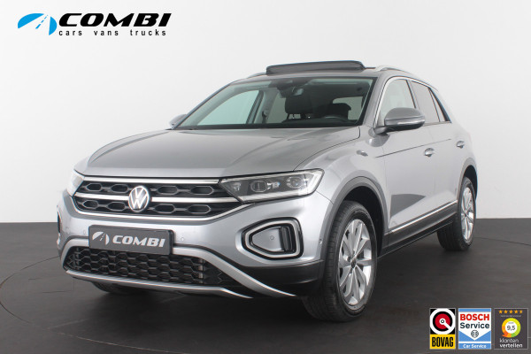 Volkswagen T-Roc 1.0 TSI Style > 116pk/Pano.schuifdak/Camera/Stoelverwarming/IQ.Led/Pyrite Silver