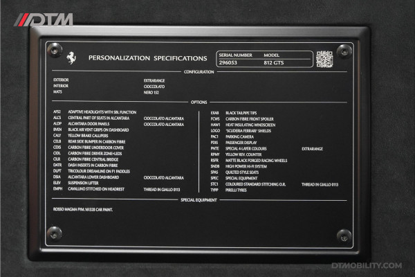 Ferrari 812 GTS 6.5 V12 HELE | Rosso Magma | Carbon | Lift | Passenger Display |