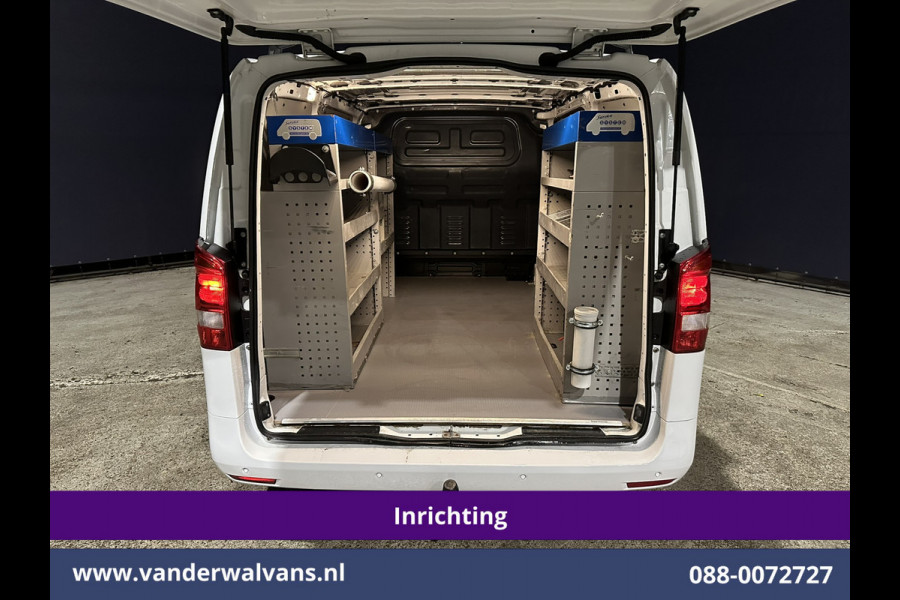 Mercedes-Benz Vito 114 CDI 136pk L2H1 Inrichting Euro6 Airco | Camera | LM velgen | Cruisecontrol | Trekhaak | Stoelverwarming Dakdragers, Parkeersensoren, Bijrijdersbank, Achterklep