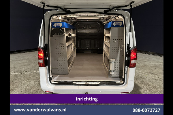Mercedes-Benz Vito 114 CDI 136pk L2H1 Inrichting Euro6 Airco | Camera | LM velgen | Cruisecontrol | Trekhaak | Stoelverwarming Dakdragers, Parkeersensoren, Bijrijdersbank, Achterklep