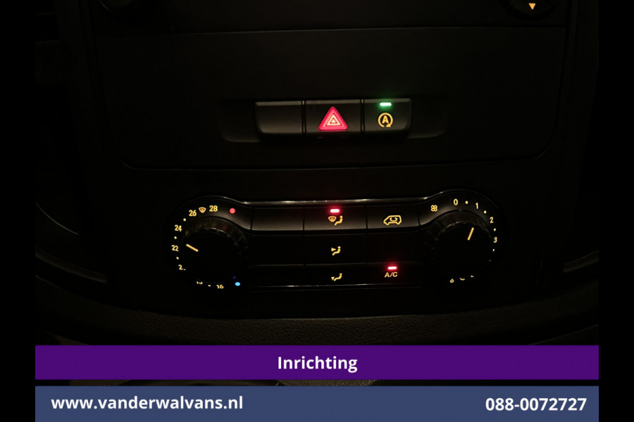 Mercedes-Benz Vito 114 CDI 136pk L2H1 Inrichting Euro6 Airco | Camera | LM velgen | Cruisecontrol | Trekhaak | Stoelverwarming Dakdragers, Parkeersensoren, Bijrijdersbank, Achterklep