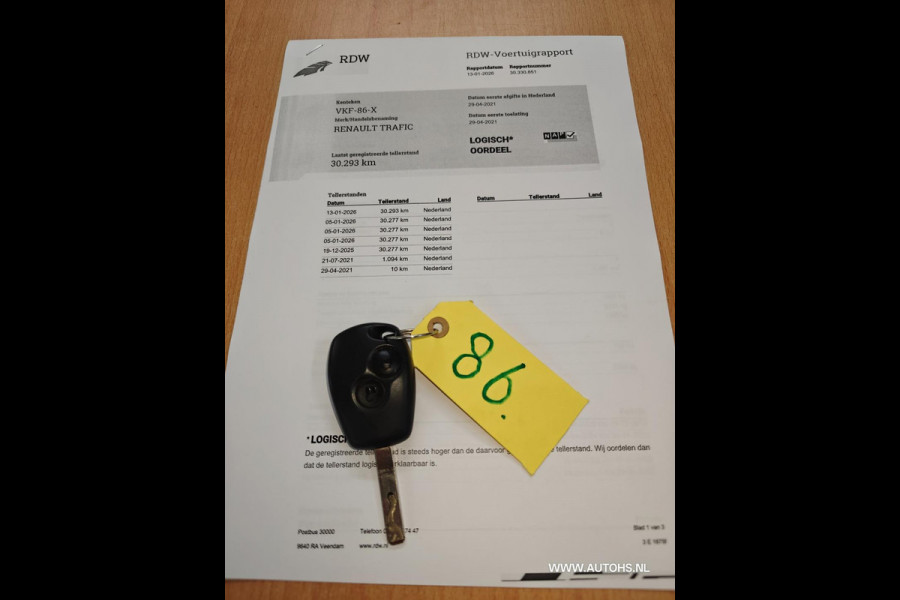 Renault Trafic 2.0 dCi 145 T29 Hoog model , Euro 6 , 1e Eig. Super KM , apk jan. 2027