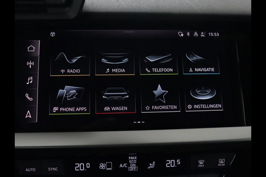 Audi A3 35 TFSI S edition | Carplay | Navigatie | Sportstoelen | Half leder | Full LED | Camera | Virtual Cockpit | 19'' | Climate control | Bluetooth | Cruise control | S Line