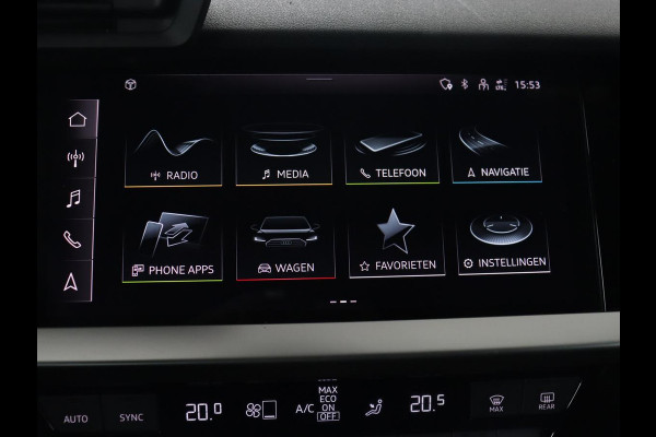 Audi A3 35 TFSI S edition | Carplay | Navigatie | Sportstoelen | Half leder | Full LED | Camera | Virtual Cockpit | 19'' | Climate control | Bluetooth | Cruise control | S Line