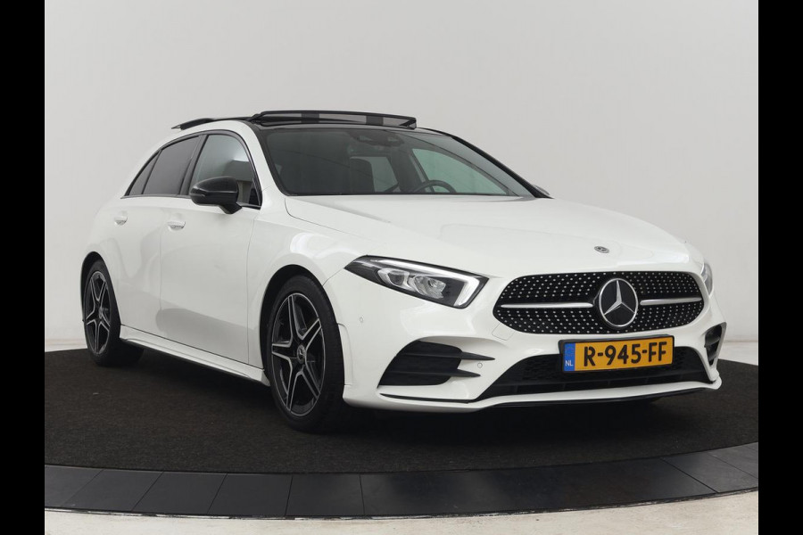 Mercedes-Benz A-Klasse 180 AMG | Panoramadak | Stoelverwarming | Carplay | Sfeerverlichting | Leder/Alcantara | Navigatie | Park Assist | Full LED | Widescreen | Climate control | Cruise control