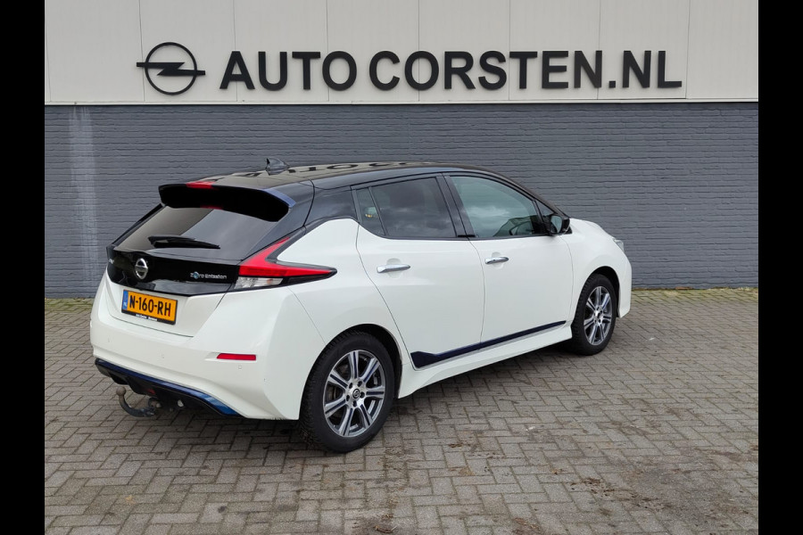 Nissan Leaf e+ 218pk 62kWh Soh 90% Leer Grootste ACCU Warmtepomp Trekhaak Business Executive Ecc Bose®-Hifi Apple Carplay Android Auto Adap. 360°Camera Stoel+Stuurverwarming Led Two-Tone lak 1e Eigenaar Origineel Nederlandse Auto