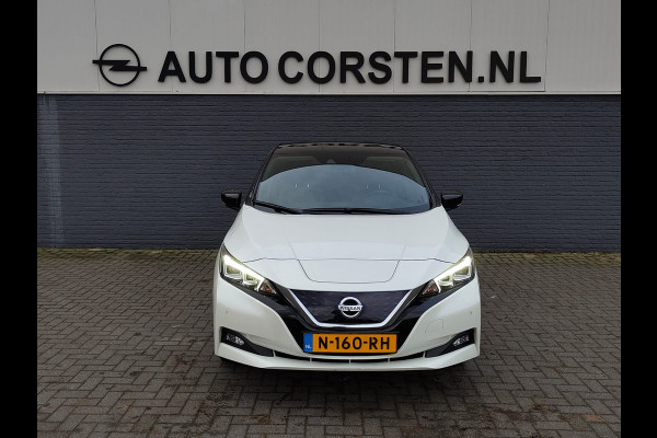 Nissan Leaf e+ 218pk 62kWh Soh 90% Leer Grootste ACCU Warmtepomp Trekhaak Business Executive Ecc Bose®-Hifi Apple Carplay Android Auto Adap. 360°Camera Stoel+Stuurverwarming Led Two-Tone lak 1e Eigenaar Origineel Nederlandse Auto