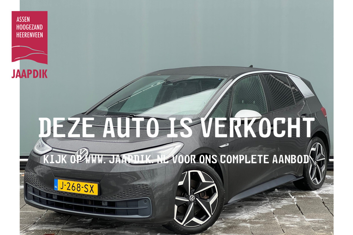 Volkswagen ID.3 BWJ 10-2020 | First Plus 58 kWh 204PK | 19'' LMV | CAMERA A | STOELVERW | AD CRUISE | CARPLAY | NAVI | CLIMA |