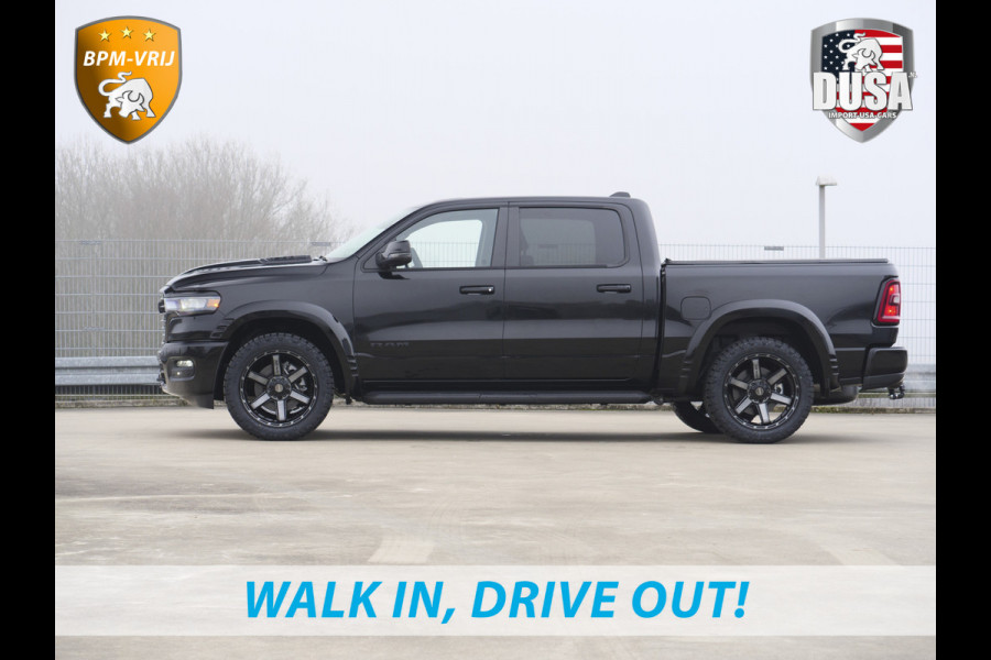 Dodge Ram 1500 | Laramie | Night | 3.0L I6 Hurricane | BPM-VRIJ | 4X4 | | BPM-VRIJ | 14,4-inch Touchscreen | Passenger Display | Getoonde accessoires zijn verkrijgbaar tegen meerprijs