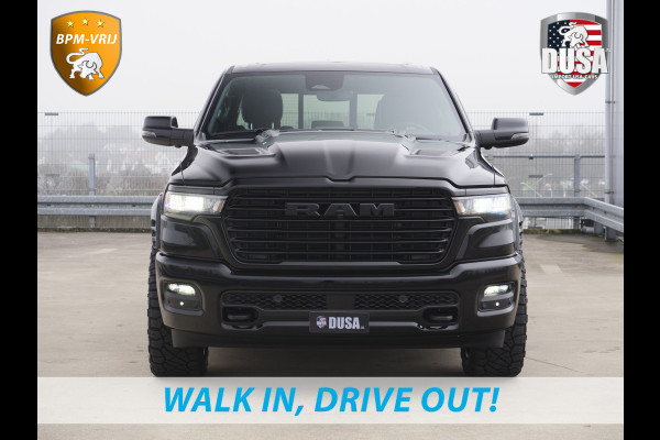 Dodge Ram 1500 | Laramie | Night | 3.0L I6 Hurricane | BPM-VRIJ | 4X4 | | BPM-VRIJ | 14,4-inch Touchscreen | Passenger Display | Getoonde accessoires zijn verkrijgbaar tegen meerprijs