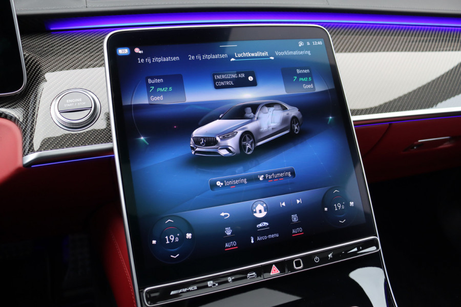 Mercedes-Benz S-Klasse AMG 63 S E Performance | 802pk | Carbon | Achterasbesturing | Distronic+ | Chauffeurspakket | Entertainment Achter | Stoelventilatie | Zonweringspakket | Vlakkenverwarming | Kuitmassage | Burmester High End 4D |