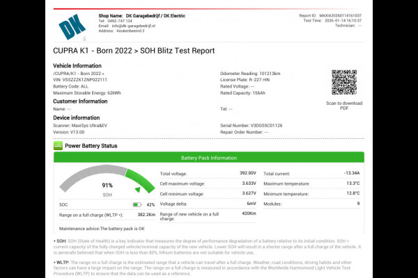 CUPRA Born Business Plus 62 kWh|91%SOH|GROTE ACCU|ACC|CARPLAY|CAMERA|KEYLESS|STOEL+STUURVERW.|CLIMATE+CRUISE|NAVI||INC.BTW|1e EIG|