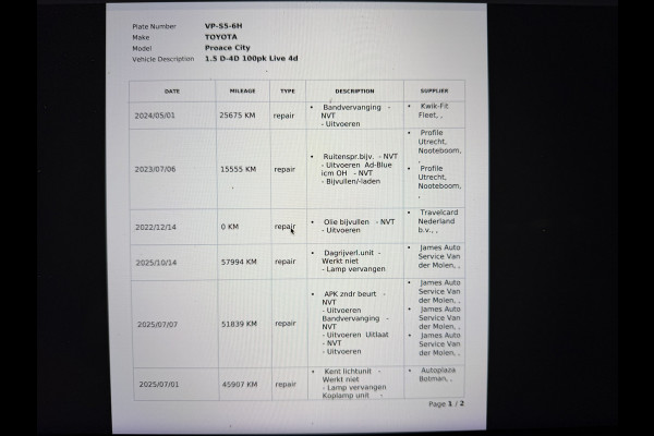 Toyota PROACE CITY 1.5 D-4D 102PK Euro 6 Live Cruise control/CarPlay