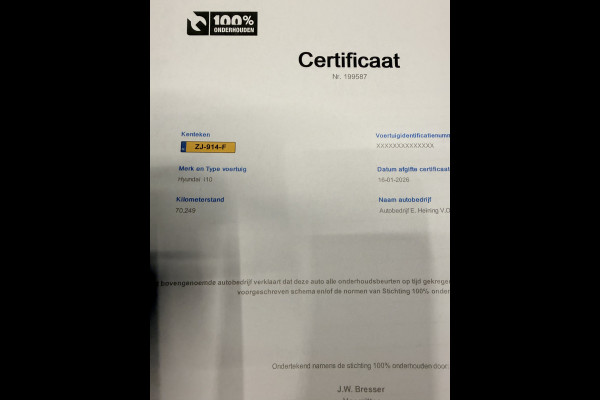 Hyundai i10 1.0i Comfort. Airco. Cruise-control. 70000 KM met NAP.