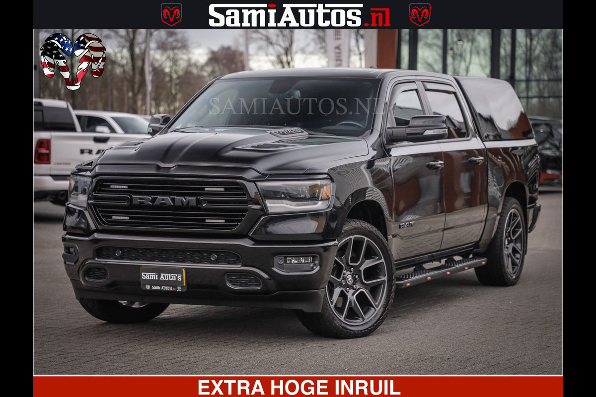 Dodge Ram 1500 SPORT 5.7 V8 HEMI | HUIF | 4x4 | OPEN UITLAAT KLEP | PANORAMA DAK | CREW CAB | 5 PERSOONS DUBBELE CABINE DC | GRIJSKENTEKEN |