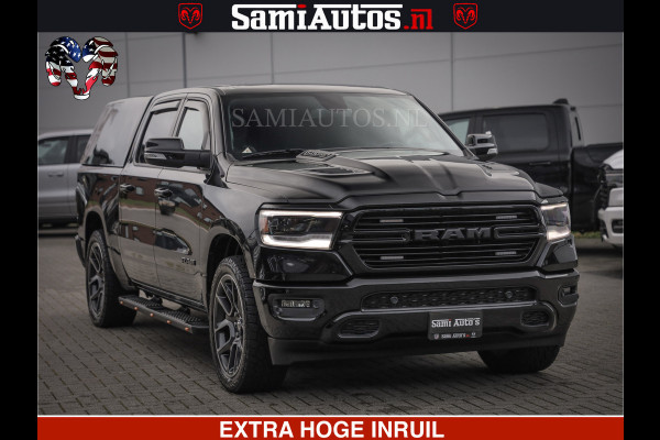 Dodge Ram 1500 SPORT 5.7 V8 HEMI | HUIF | 4x4 | OPEN UITLAAT KLEP | PANORAMA DAK | CREW CAB | 5 PERSOONS DUBBELE CABINE DC | GRIJSKENTEKEN |