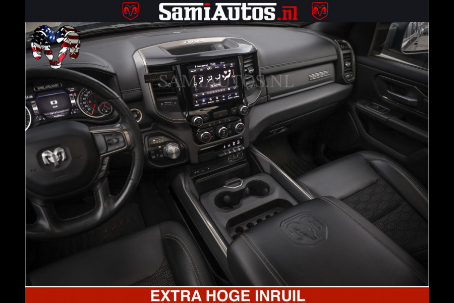 Dodge Ram 1500 SPORT 5.7 V8 HEMI | HUIF | 4x4 | OPEN UITLAAT KLEP | PANORAMA DAK | CREW CAB | 5 PERSOONS DUBBELE CABINE DC | GRIJSKENTEKEN |