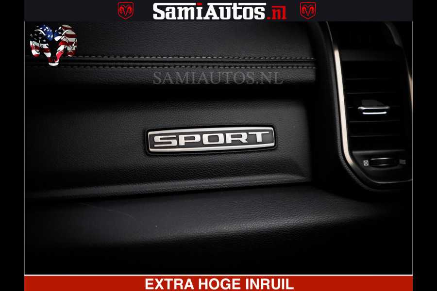 Dodge Ram 1500 SPORT 5.7 V8 HEMI | HUIF | 4x4 | OPEN UITLAAT KLEP | PANORAMA DAK | CREW CAB | 5 PERSOONS DUBBELE CABINE DC | GRIJSKENTEKEN |