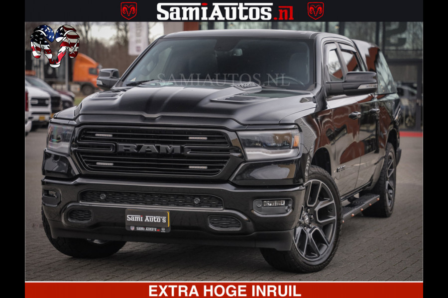 Dodge Ram 1500 SPORT 5.7 V8 HEMI | HUIF | 4x4 | OPEN UITLAAT KLEP | PANORAMA DAK | CREW CAB | 5 PERSOONS DUBBELE CABINE DC | GRIJSKENTEKEN |