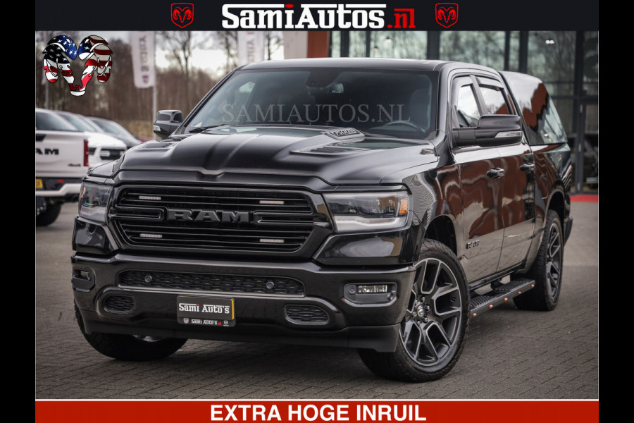 Dodge Ram 1500 SPORT 5.7 V8 HEMI | HUIF | 4x4 | OPEN UITLAAT KLEP | PANORAMA DAK | CREW CAB | 5 PERSOONS DUBBELE CABINE DC | GRIJSKENTEKEN |