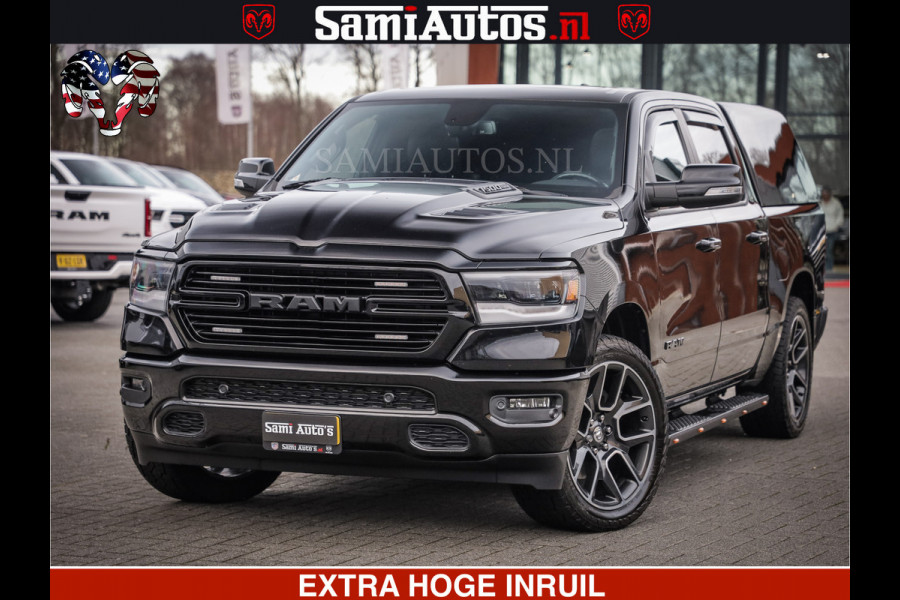 Dodge Ram 1500 SPORT 5.7 V8 HEMI | HUIF | 4x4 | OPEN UITLAAT KLEP | PANORAMA DAK | CREW CAB | 5 PERSOONS DUBBELE CABINE DC | GRIJSKENTEKEN |